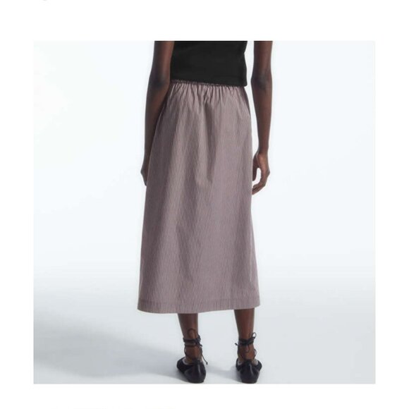 COS Striped Drawstring Midi Skirt Womens 44 - Picture 3 of 9